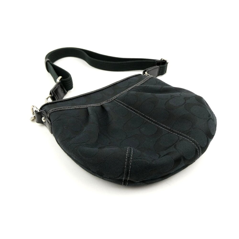 Coach Black Signature Fabric Crossbody Bag - Picture 2 of 13
